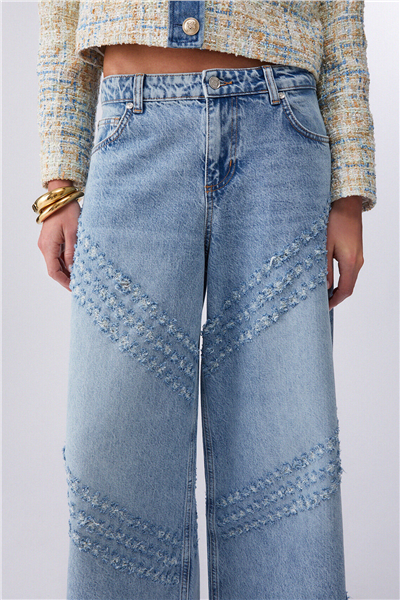 Liu Jo Pant.Flare H.W. Kadın Jean Pantolon Mavi