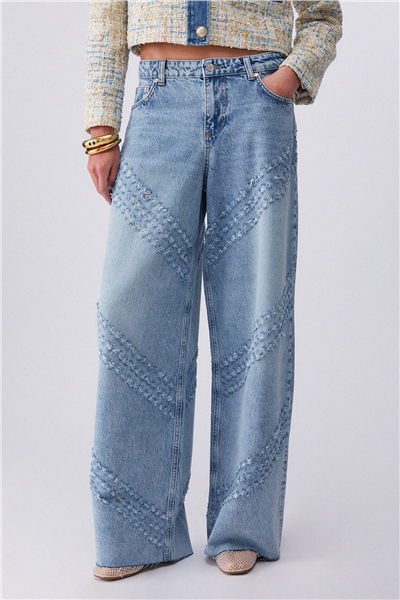 Liu Jo Pant.Flare H.W. Kadın Jean Pantolon Mavi