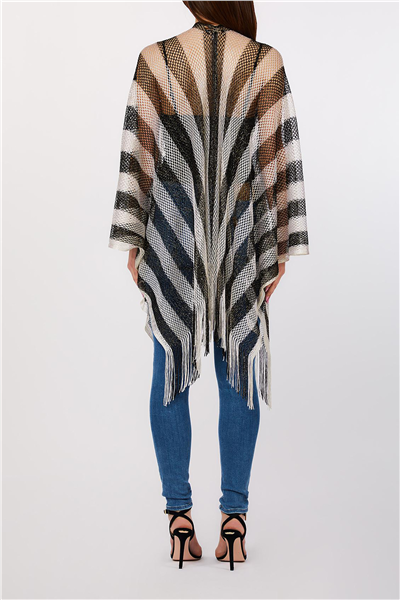 Liu Jo Rete Righe Kadın Panço