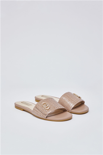Liu Jo Sandy 03 Printed Cocco Spread Kadın Terlik Ten Rengi