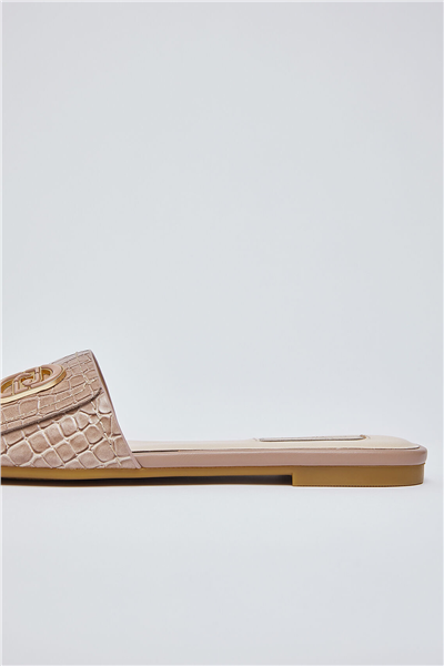 Liu Jo Sandy 03 Printed Cocco Spread Kadın Terlik Ten Rengi