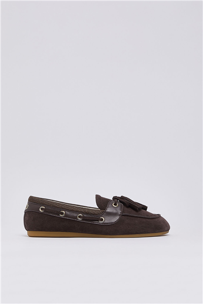 Liu Jo Skipper 03 - Mocassino Cow Suede/Brigthy Me Moka Kadın Loafer