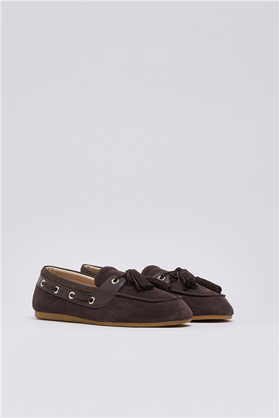 Liu Jo Skipper 03 - Mocassino Cow Suede/Brigthy Me Moka Kadın Loafer