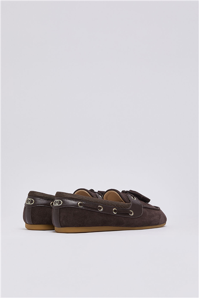 Liu Jo Skipper 03 - Mocassino Cow Suede/Brigthy Me Moka Kadın Loafer