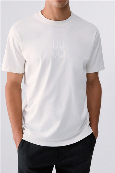 Liu Jo T-Shirt Basica M/C Erkek Bisiklet Yaka T-Shirt