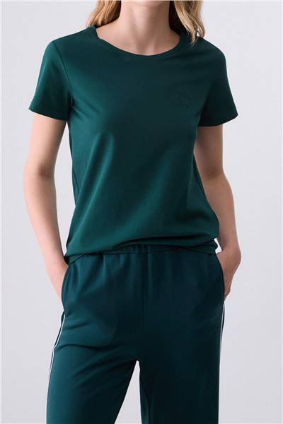 Liu Jo T-Shirt Basica M/C Kadın Bisiklet Yaka T-Shirt