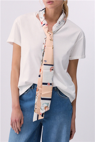 Liu Jo T-Shirt Moda M/C Kadın Bisiklet Yaka T-Shirt Çok Renkli