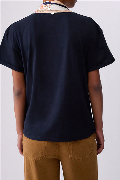 Liu Jo T-Shirt Moda M/C Kadın Bisiklet Yaka T-Shirt Çok Renkli
