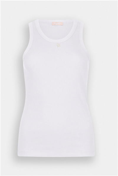 Liu Jo T-Shirt Moda S/M Kadın Bisiklet Yaka T-Shirt Beyaz