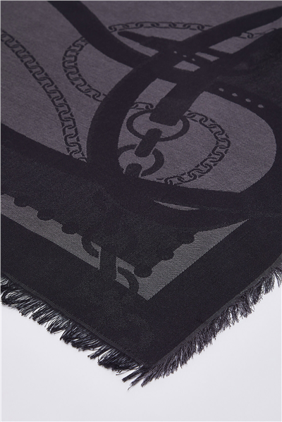 Liu Jo Triangolo Jacquard Kadın Şal Siyah
