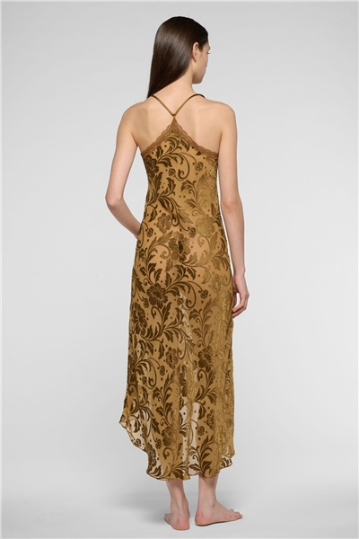Luna di Seta Damask Devore Negligee Kadın Gecelik
