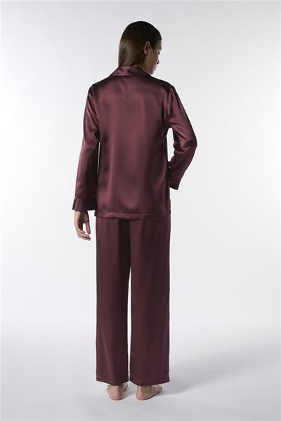 Lunadiseta Kadın Pijama Takımı Bordo
