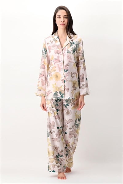 Lunadiseta Winter Flowers Pyjamas Kadın Pijama Takımı Çok Renkli