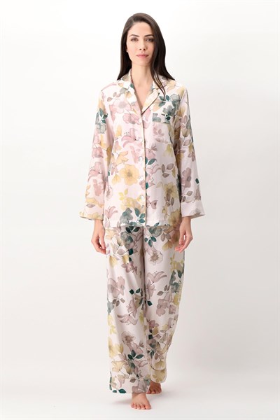 Lunadiseta Winter Flowers Pyjamas Kadın Pijama Takımı Çok Renkli