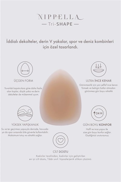 Nippella Trishape Göğüs Ucu Kapatıcı Ten Rengi