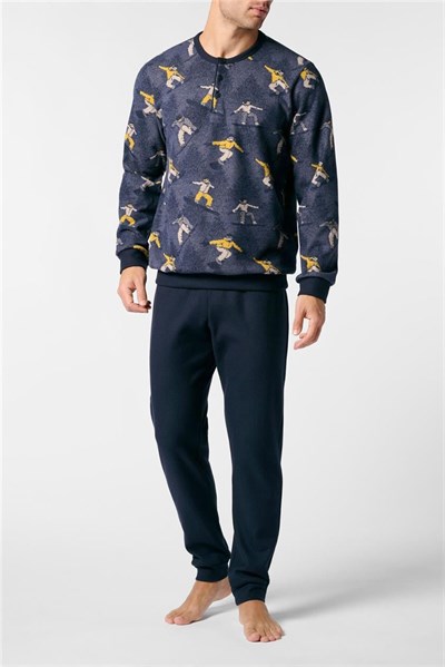 Perofil Erkek Pijama Takımı Mavi