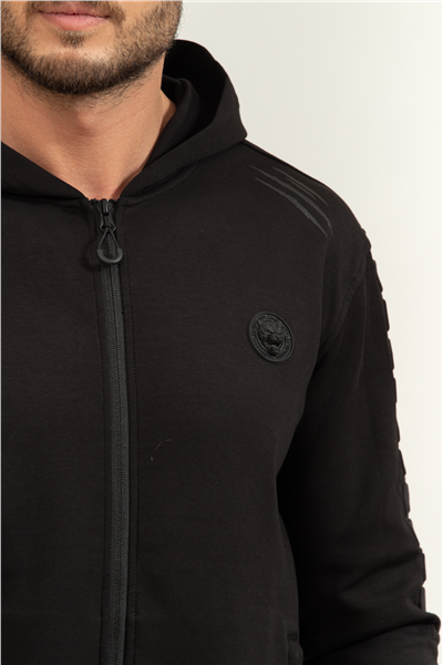 Plein Sport Embossed Hoodie Sweatjacket Erkek Kapüşonlu Sweatshirt