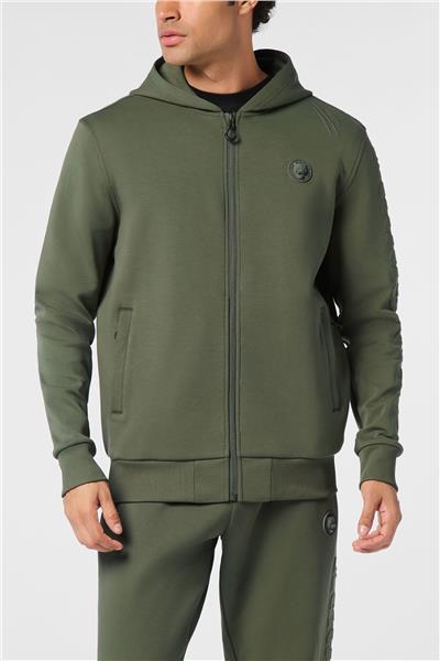 Plein Sport Embossed Hoodie Sweatjacket Erkek Kapüşonlu Sweatshirt