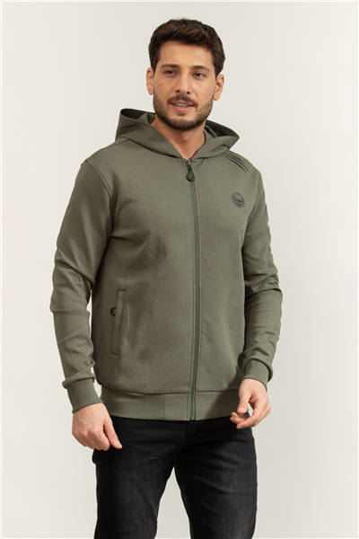 Plein Sport Embossed Hoodie Sweatjacket Erkek Kapüşonlu Sweatshirt