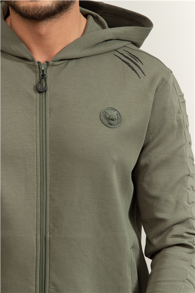 Plein Sport Embossed Hoodie Sweatjacket Erkek Kapüşonlu Sweatshirt