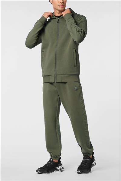 Plein Sport Embossed Hoodie Sweatjacket Erkek Kapüşonlu Sweatshirt