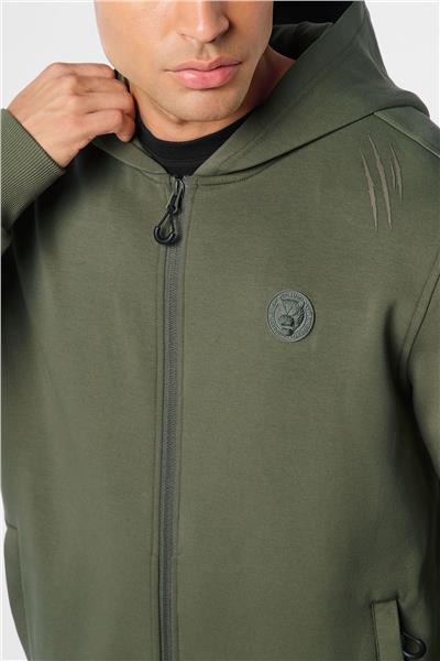 Plein Sport Embossed Hoodie Sweatjacket Erkek Kapüşonlu Sweatshirt