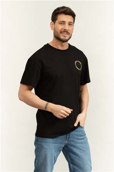 Plein Sport Round Neck T-Shirt Back Logo Erkek Bisiklet Yaka T-Shirt