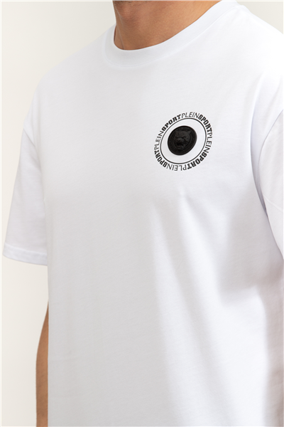 Plein Sport Round Neck T-Shirt Back Logo Erkek Bisiklet Yaka T-Shirt
