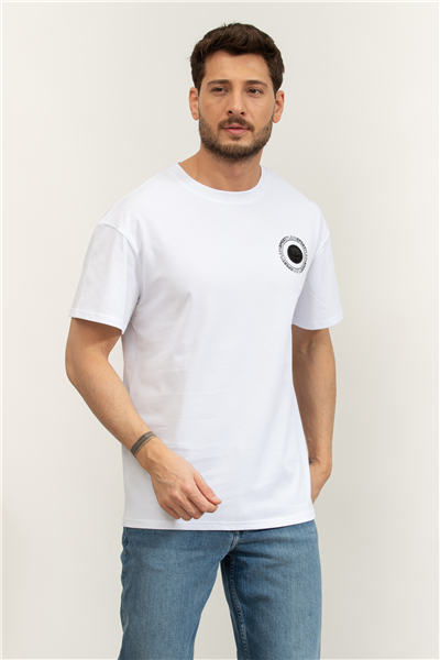 Plein Sport Round Neck T-Shirt Back Logo Erkek Bisiklet Yaka T-Shirt