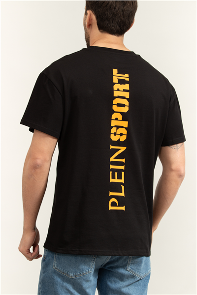 Plein Sport Round Neck T-Shirt Back Logo Erkek Bisiklet Yaka T-Shirt