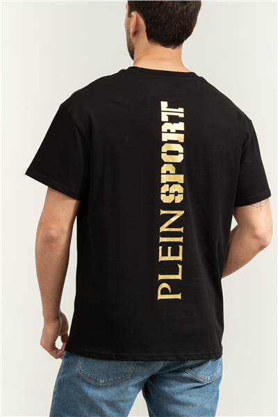 Plein Sport Round Neck T-Shirt Back Logo Erkek Bisiklet Yaka T-Shirt