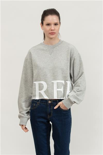Replay Cropped Kadın Bisiklet Yaka Sweatshirt
