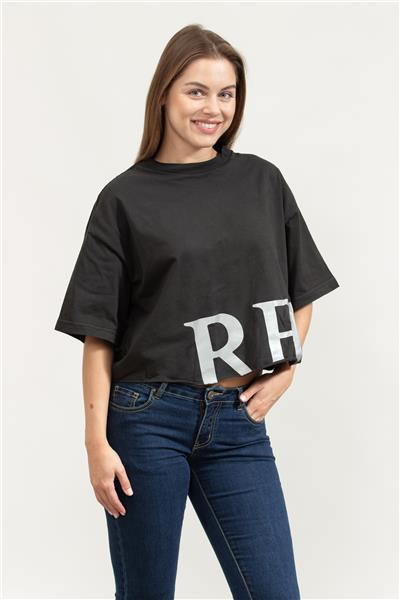 Replay Cropped Kadın Bisiklet Yaka T-Shirt