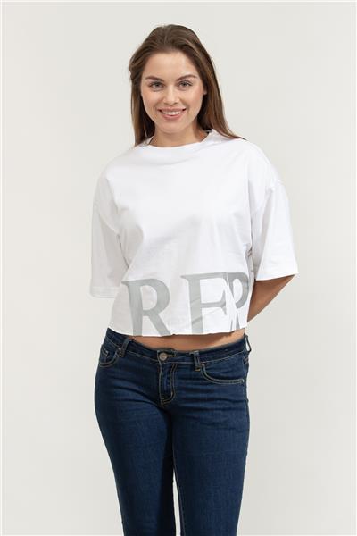 Replay Cropped Kadın Bisiklet Yaka T-Shirt