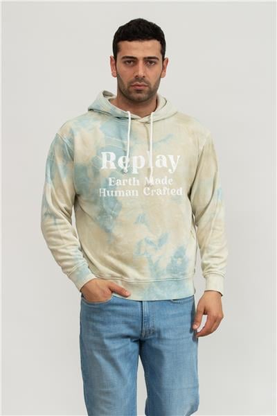Replay Erkek Kapüşonlu Sweatshirt