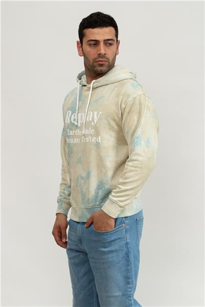 Replay Erkek Kapüşonlu Sweatshirt