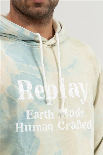 Replay Erkek Kapüşonlu Sweatshirt