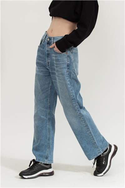 Replay Heveleen Mid Waist Relaxed Kadın Jean Pantolon