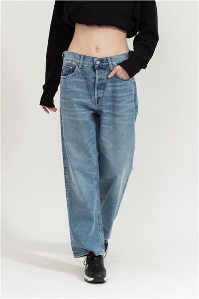 Replay Heveleen Mid Waist Relaxed Kadın Jean Pantolon