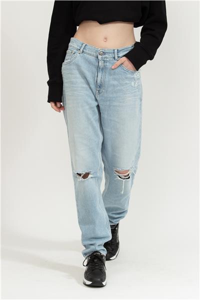 Replay Kiley High Waist Tapered Leg Kadın Jean Pantolon