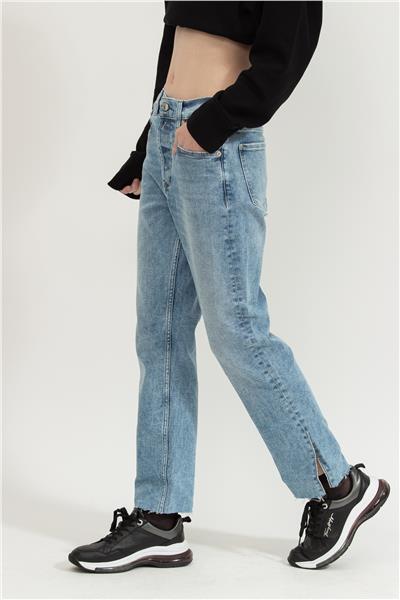 Replay Maijke Cropped Straight High Rise Kadın Jean Pantolon