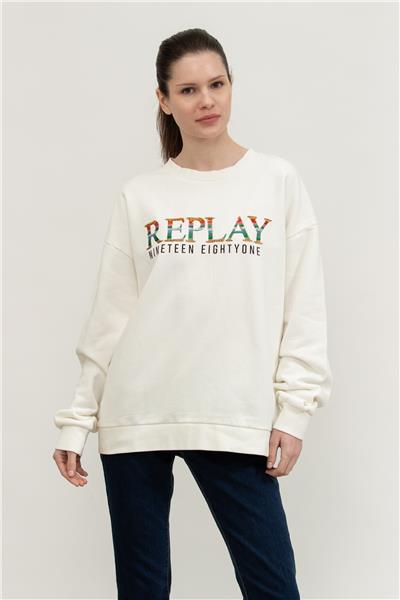 Replay Over Kadın Bisiklet Yaka Sweatshirt