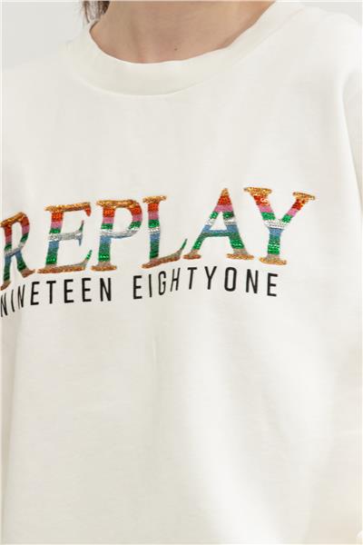 Replay Over Kadın Bisiklet Yaka Sweatshirt