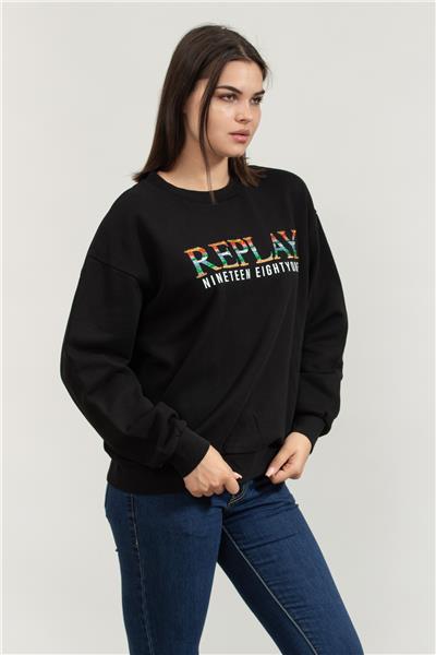 Replay Over Kadın Bisiklet Yaka Sweatshirt