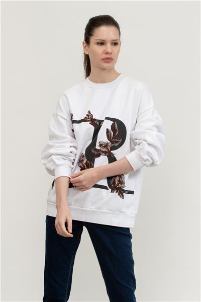 Replay Over Kadın Bisiklet Yaka Sweatshirt