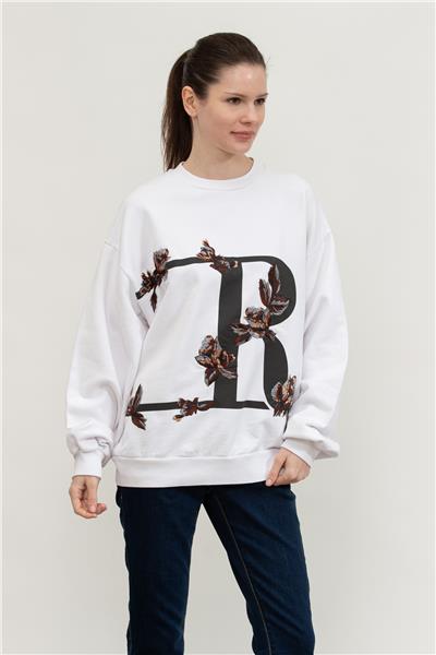 Replay Over Kadın Bisiklet Yaka Sweatshirt