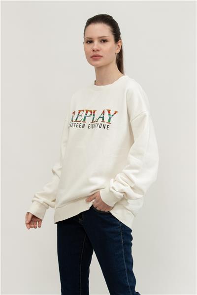 Replay Over Kadın Bisiklet Yaka Sweatshirt