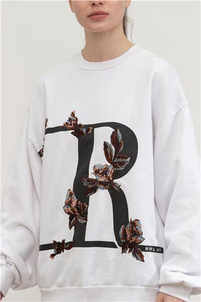 Replay Over Kadın Bisiklet Yaka Sweatshirt