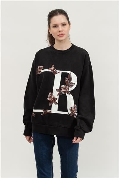 Replay Over Kadın Bisiklet Yaka Sweatshirt