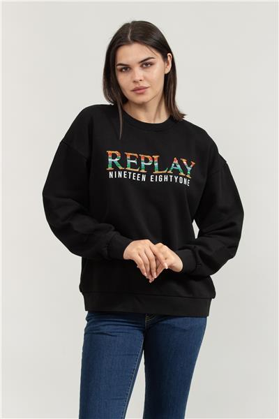 Replay Over Kadın Bisiklet Yaka Sweatshirt